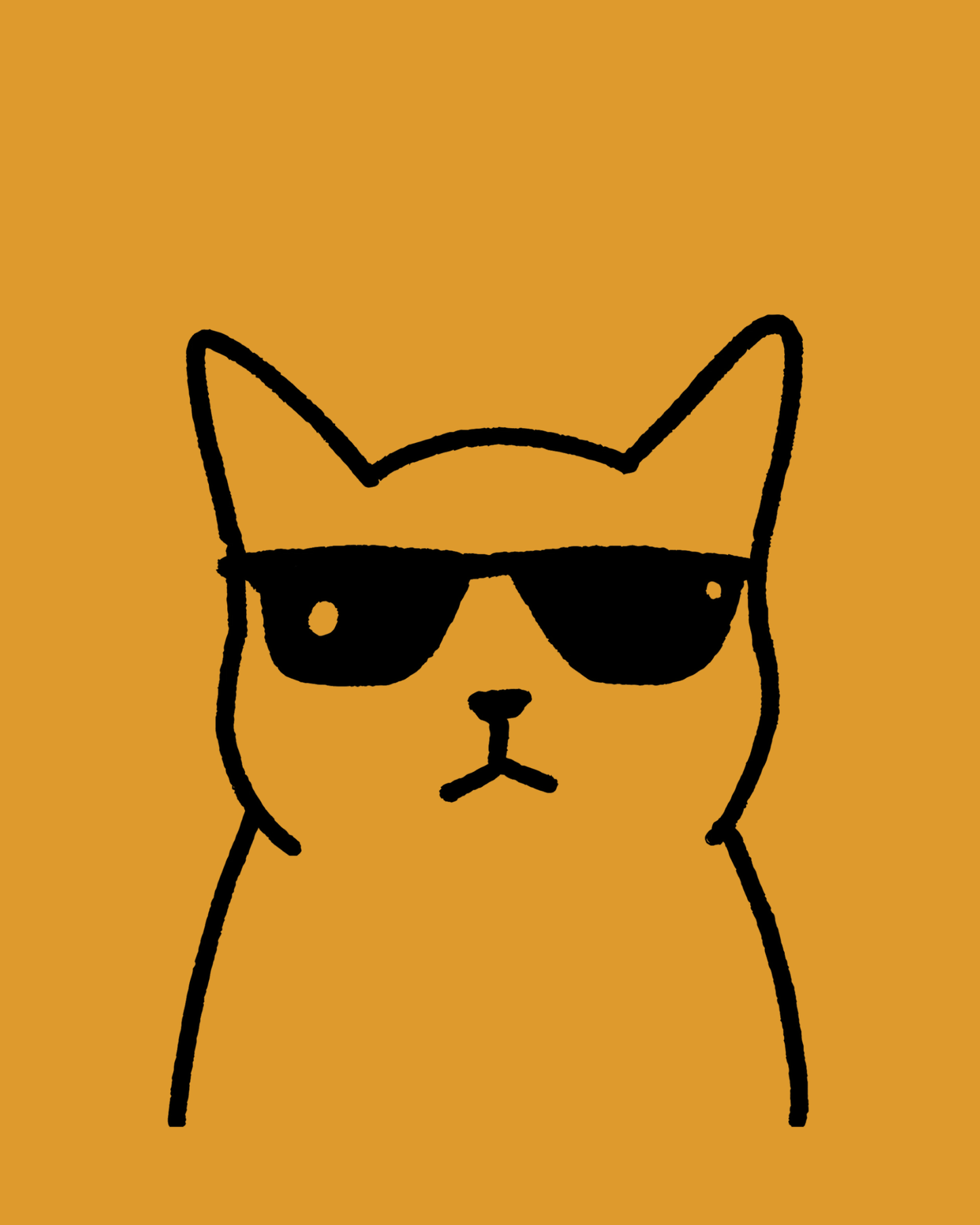 Badass Cat Doodle Tee π¬