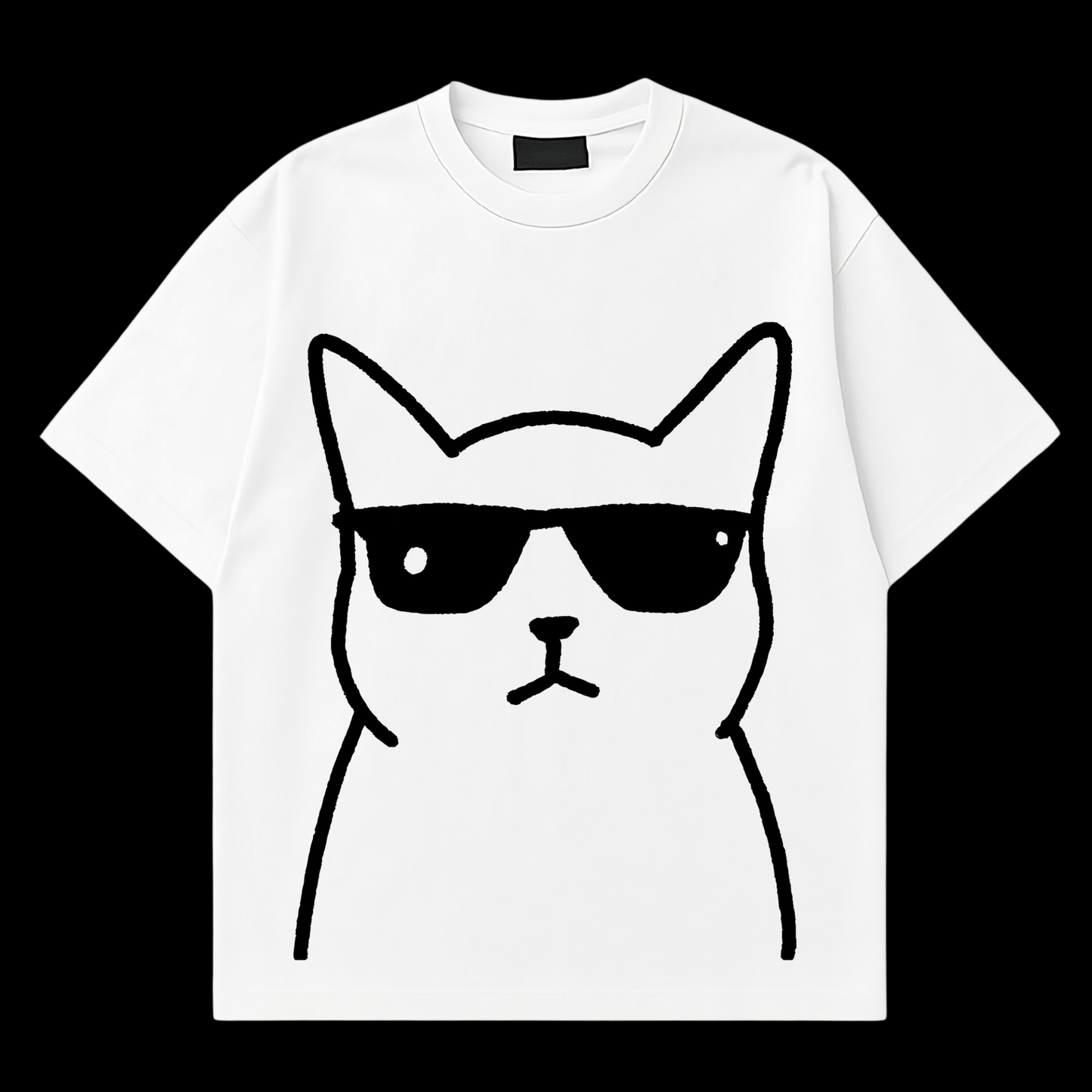 Badass Cat Doodle Tee π¬
