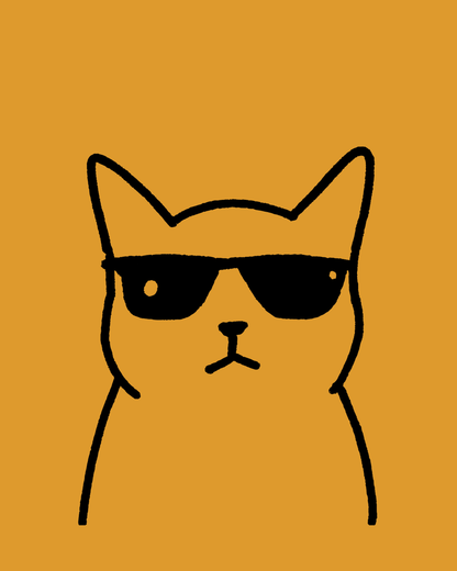 Badass Cat Doodle Tee 🚬
