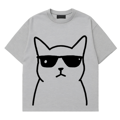 Badass Cat Doodle Tee 🚬