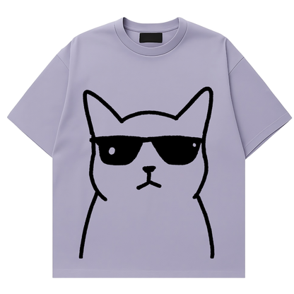 Badass Cat Doodle Tee 🚬