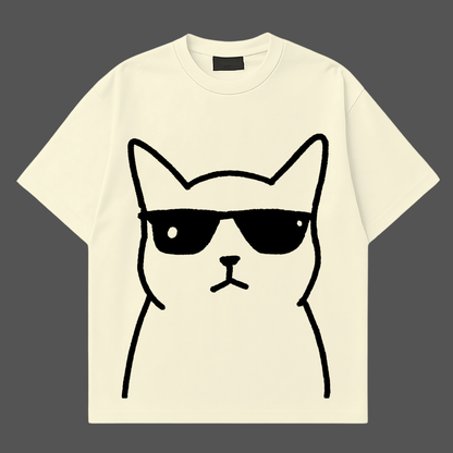 Badass Cat Doodle Tee 🚬